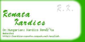 renata kardics business card